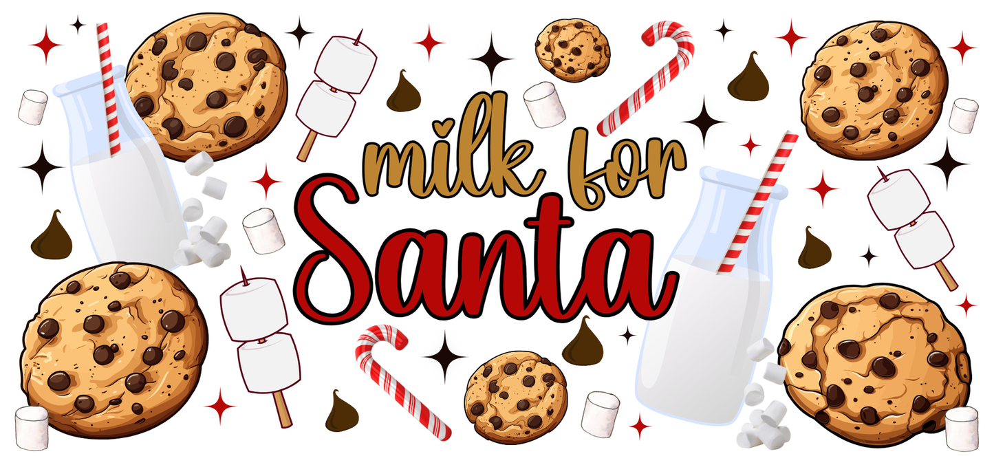 Milk for Santa - UVDTF Wrap for cups/hard surfaces sticker