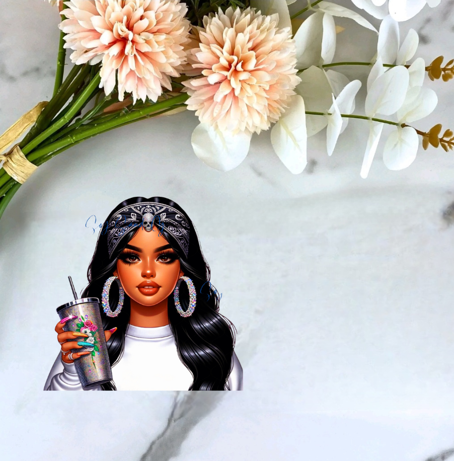 Latina % - UVDTF Wrap for cups/hard surfaces sticker