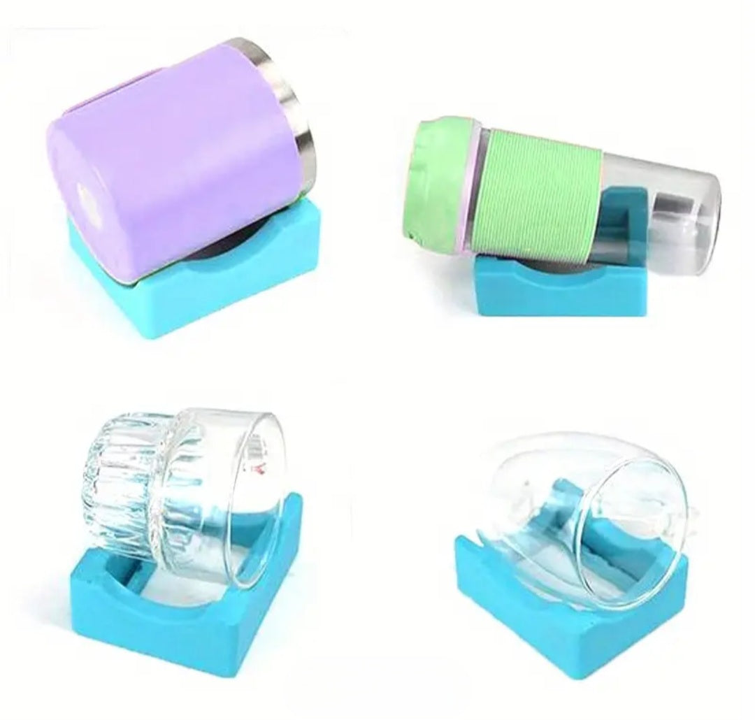 Cradle to help apply UVDTF wrap on cups/tumblers