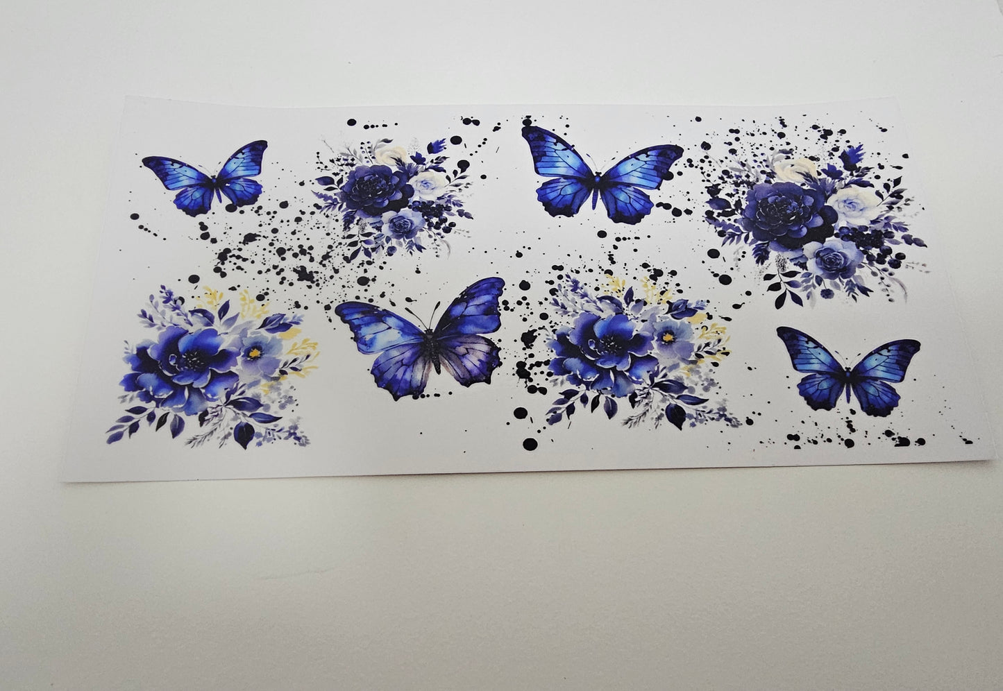 Blue Butterflies - UVDTF Wrap for cups/hard surfaces sticker