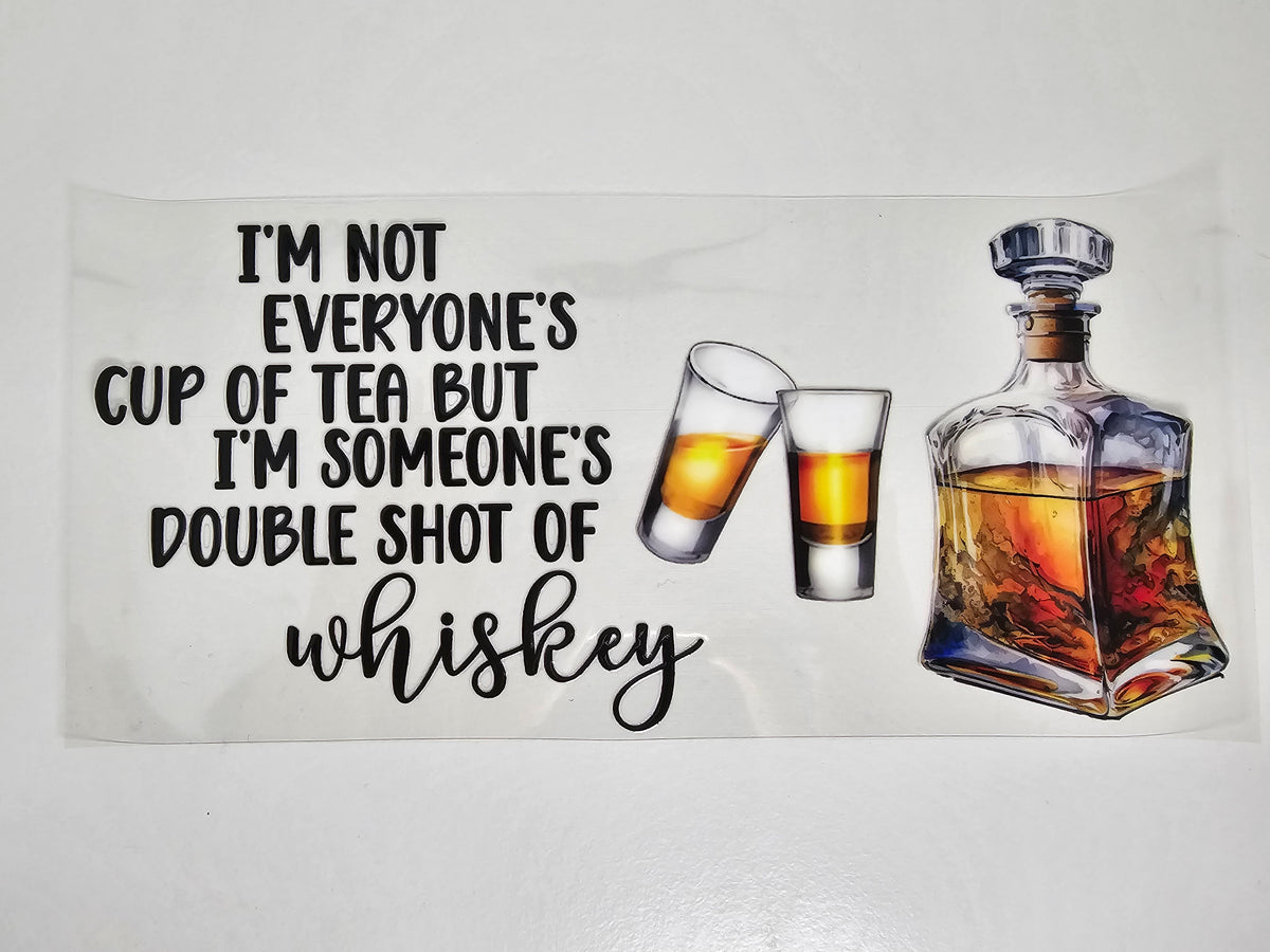 Double Shot of Whiskey - UVDTF Wrap for cups/hard surfaces sticker