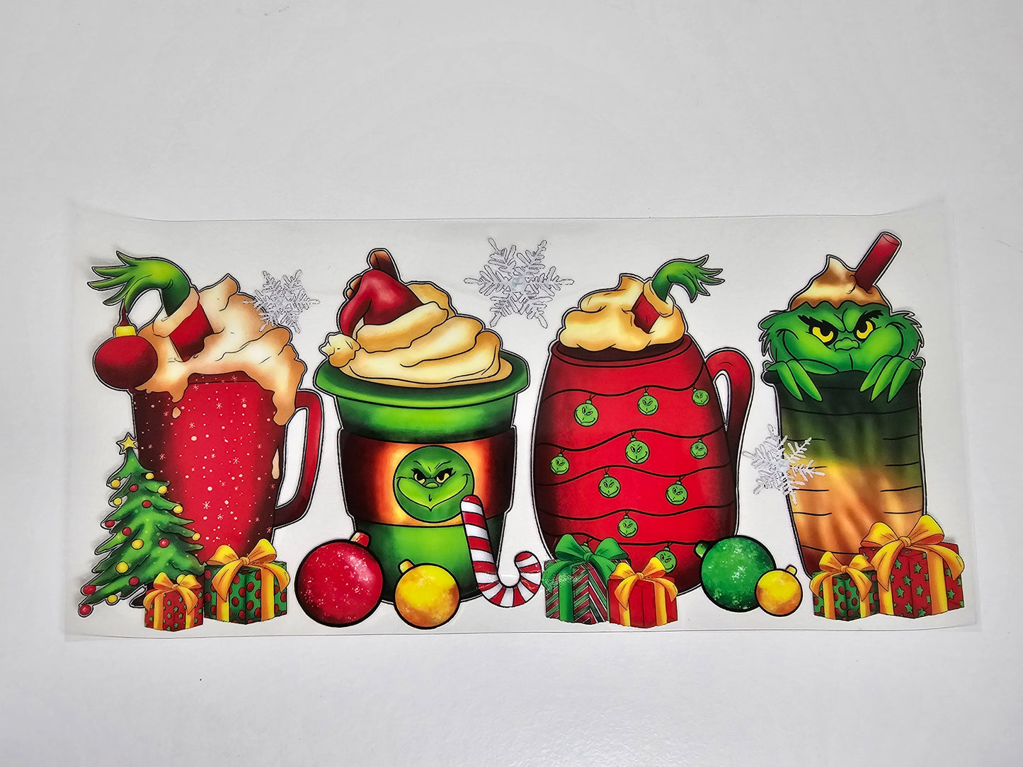 Grinch Cups - UVDTF Wrap for cups/hard surfaces sticker