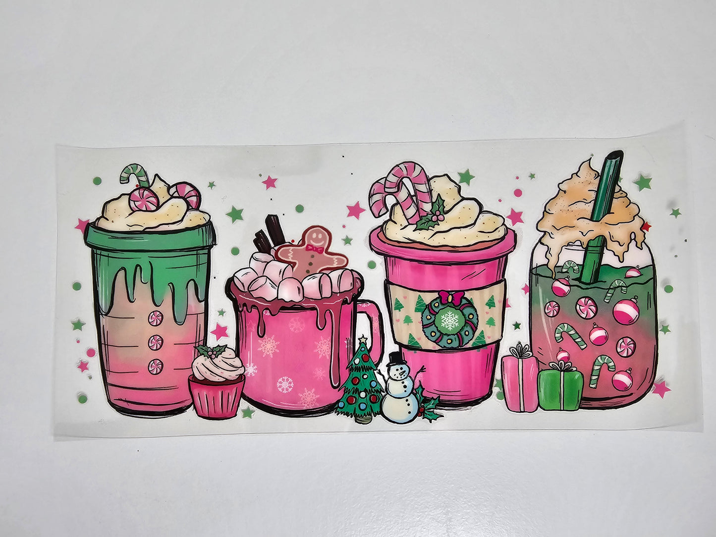 Candy X-mas Cups - UVDTF Wrap #2 for cups/hard surfaces sticker