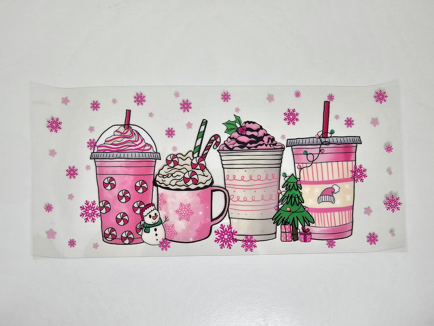Candy Cane Cups - UVDTF Wrap for cups/hard surfaces sticker