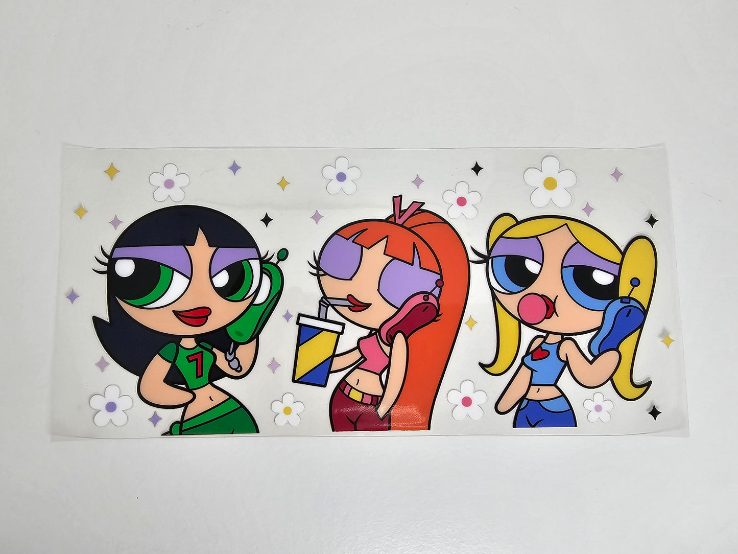 Power Puff Girls Phones - UVDTF Wrap for cups/hard surfaces sticker