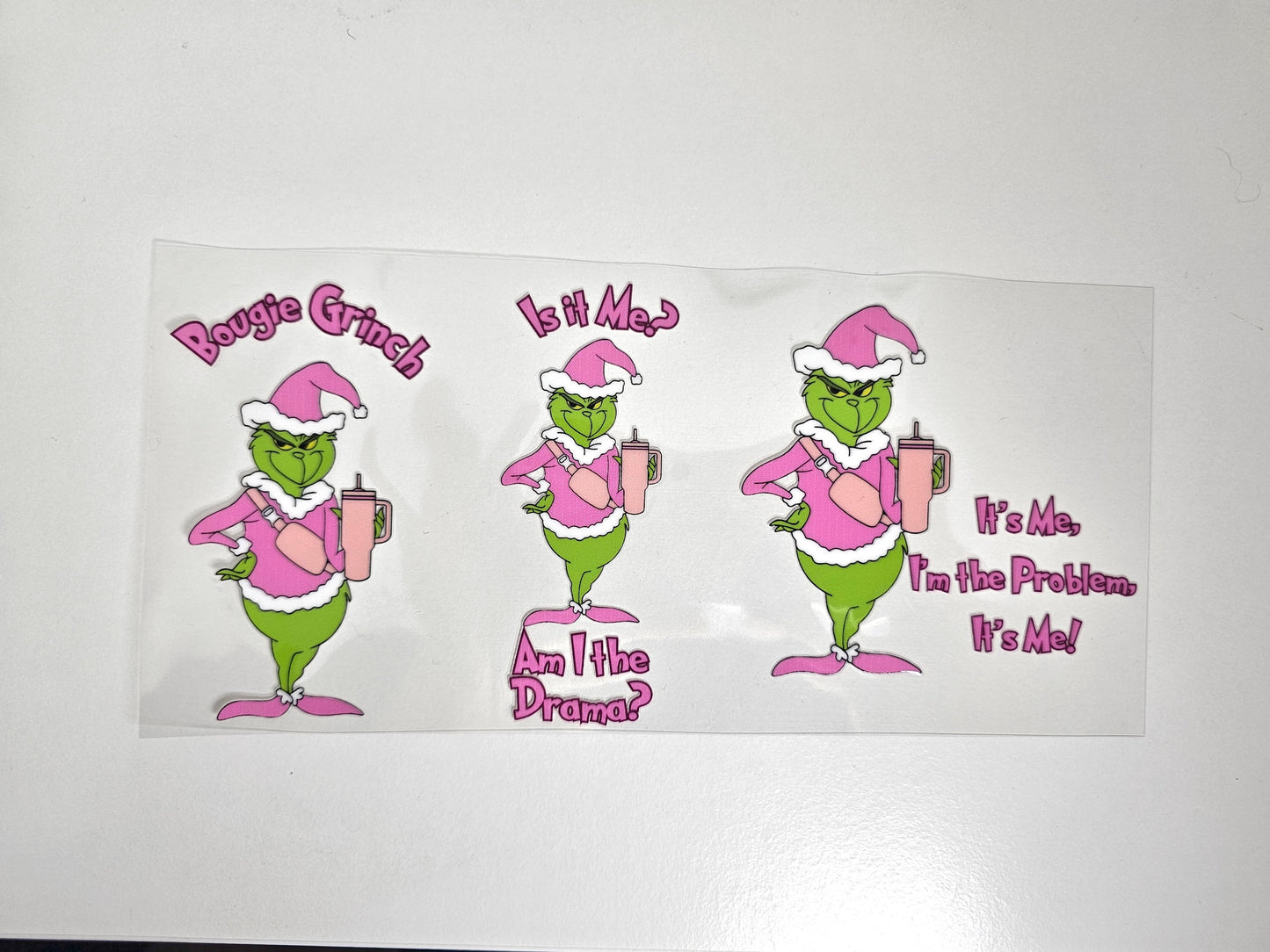 Bougie Grinch - UVDTF Wrap for cups/hard surfaces sticker