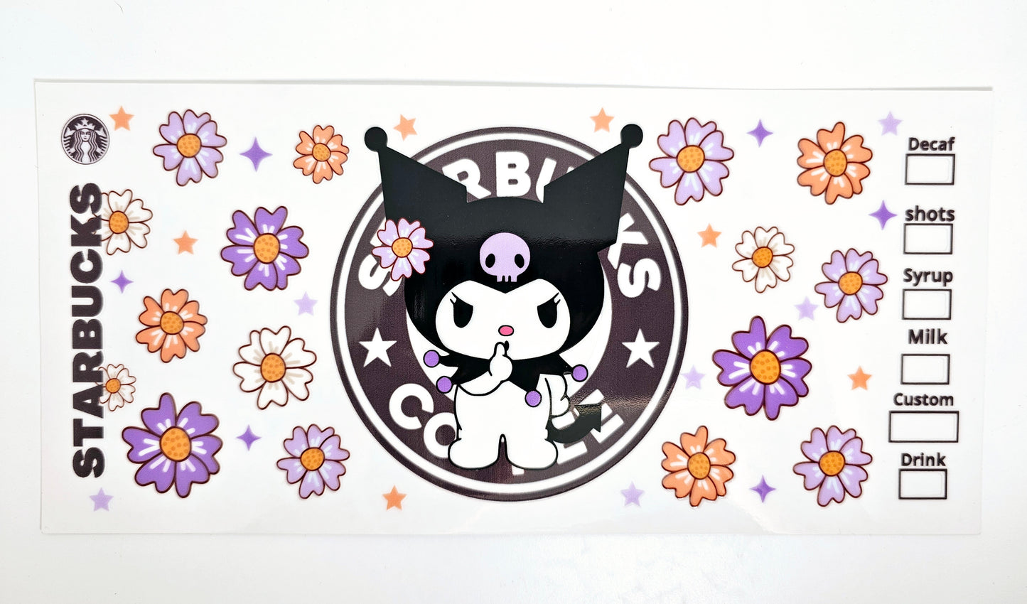 Kuromi Starbucks - UVDTF Wrap for cups/hard surfaces sticker