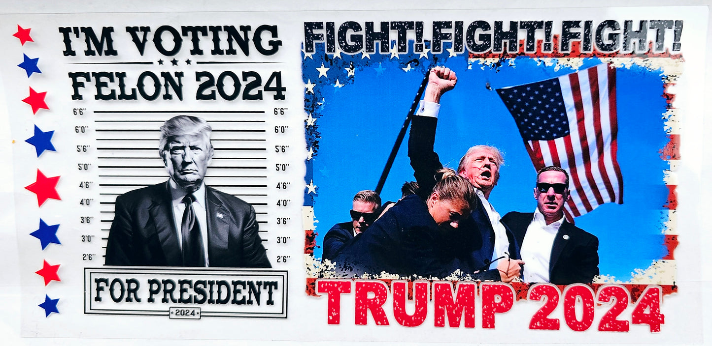 Fight Fight Fight! - UVDTF wrap for cups/hard surfaces sticker