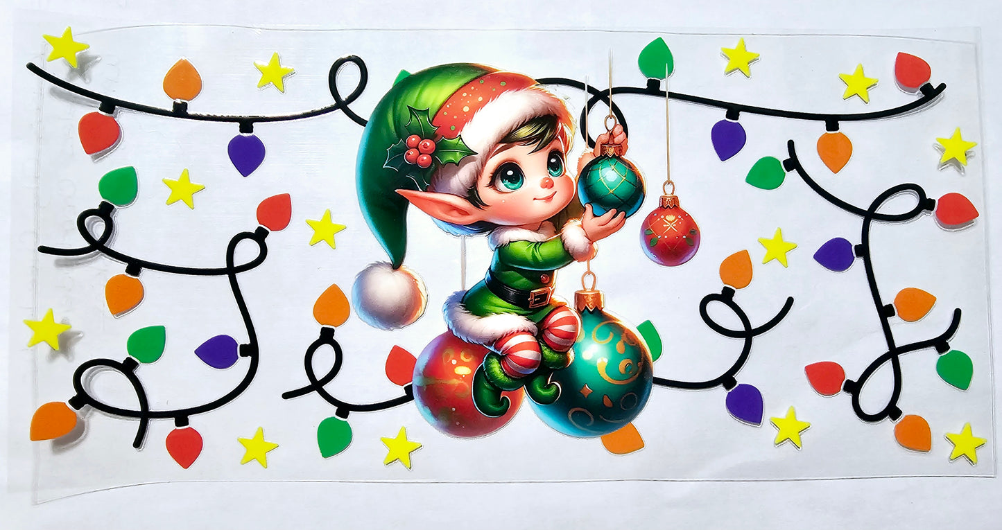 Elf with Lights - UVDTF Wrap for cups/hard surfaces sticker