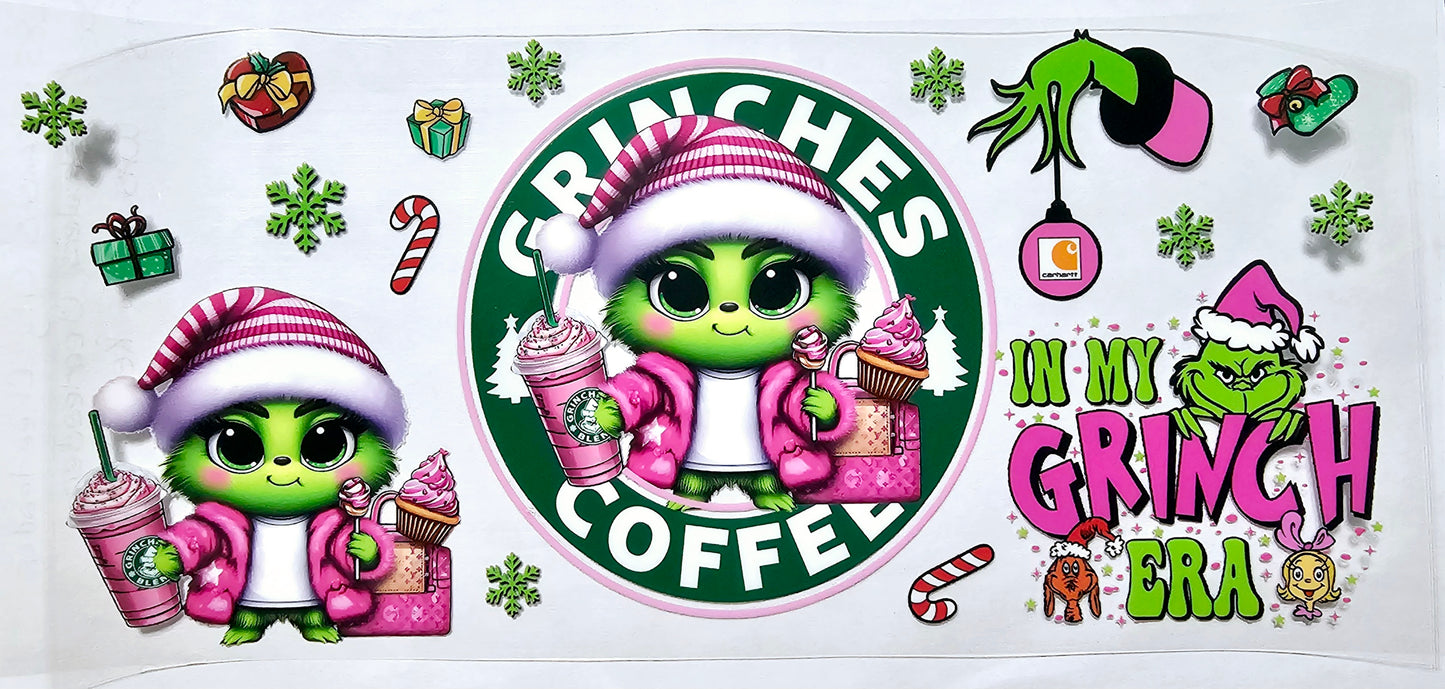 Grinches Coffee Pink - UVDTF wrap for cups/hard surfaces sticker