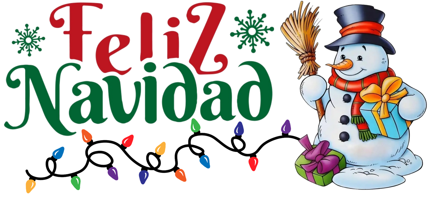 Feliz Navidad - UVDTF wrap for cups/hard surfaces sticker