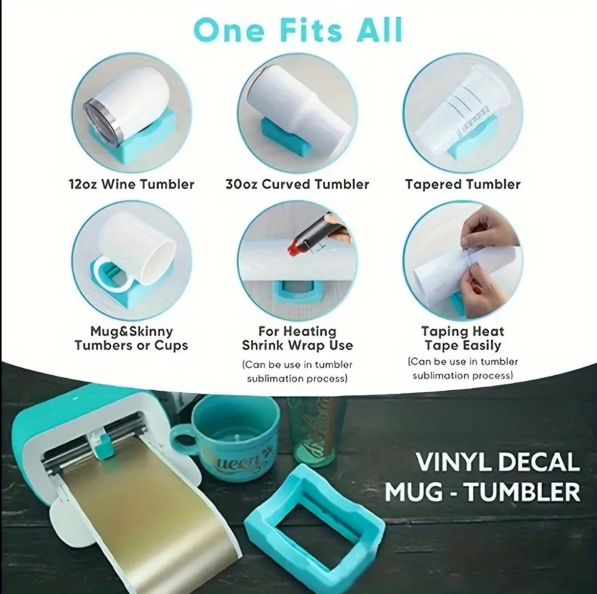 Cradle to help apply UVDTF wrap on cups/tumblers