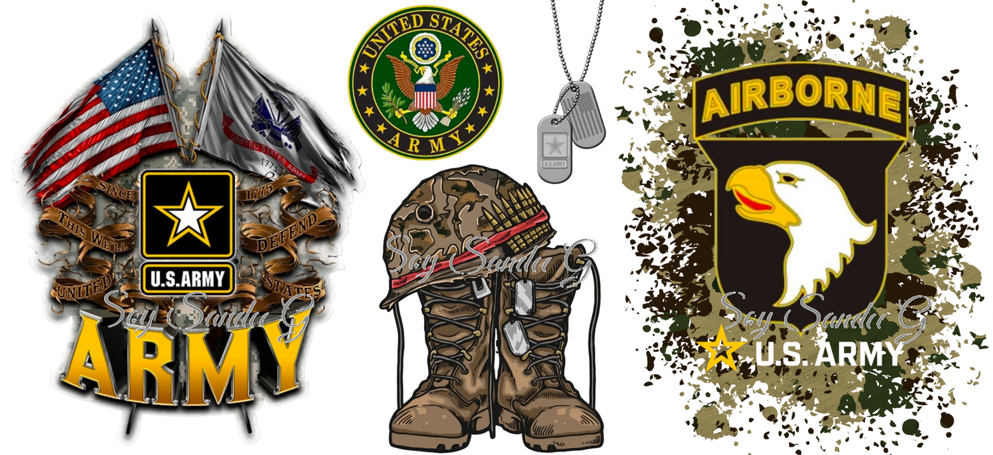 Army Airborne - UVDTF Wrap for cups/hard surfaces sticker