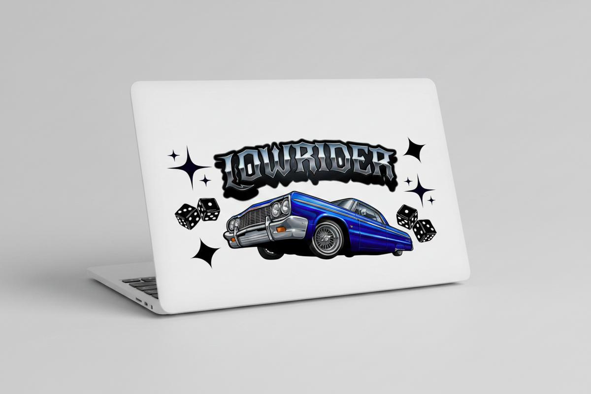 Blue Lowrider - UVDTF Wrap for cups/hard surfaces sticker