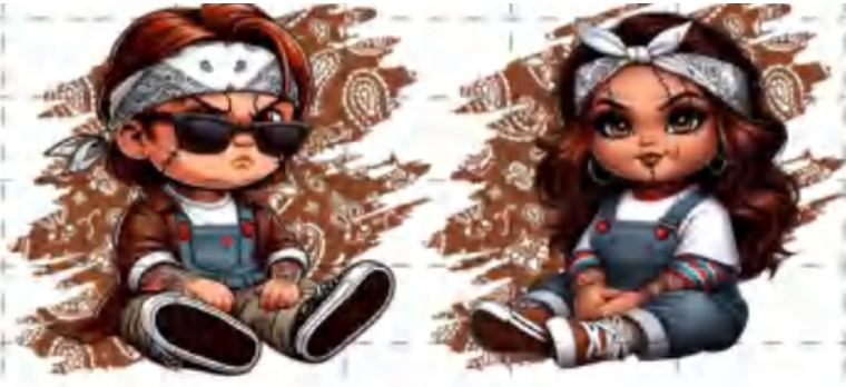 Chicano Couple - UVDTF Wrap for cups/hard surfaces sticker