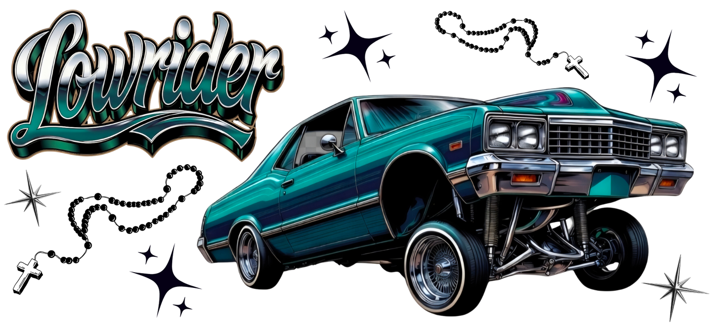 Green Lowrider - UVDTF Wrap for cups/hard surfaces sticker