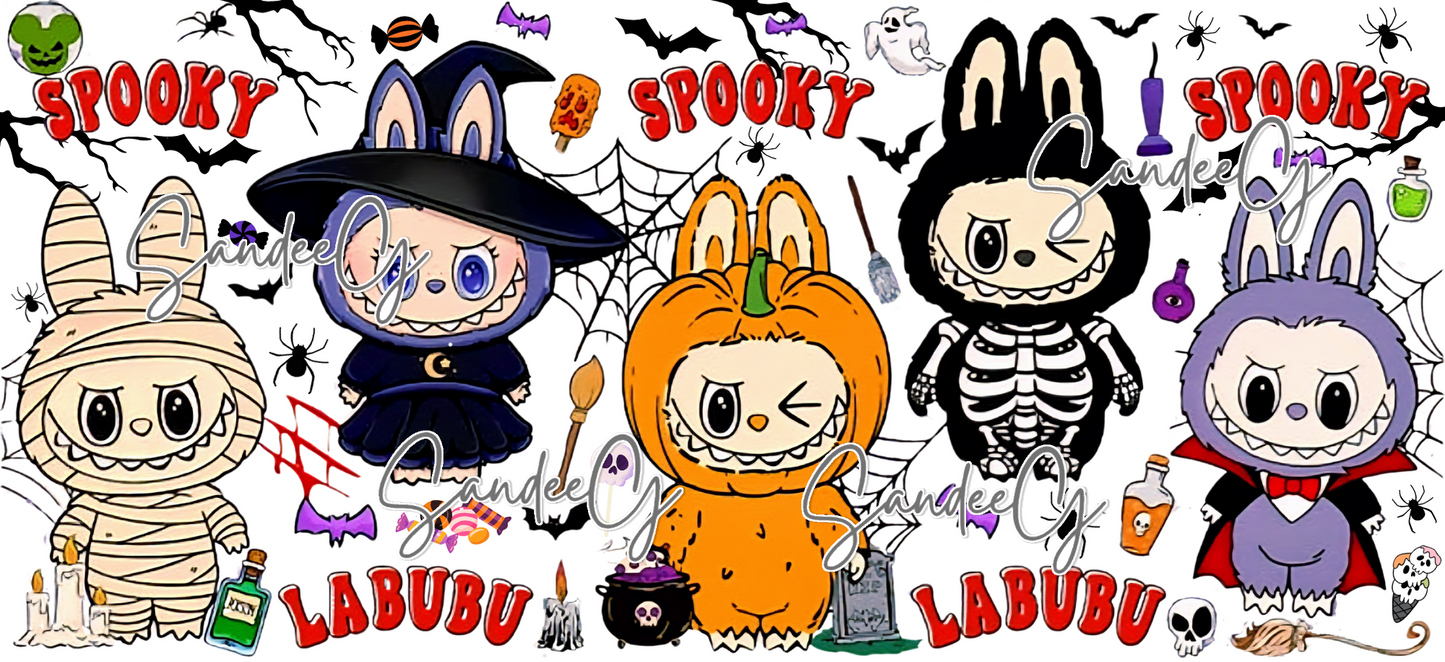 Halloween Labubus - UVDTF wrap for cups/hard surfaces sticker