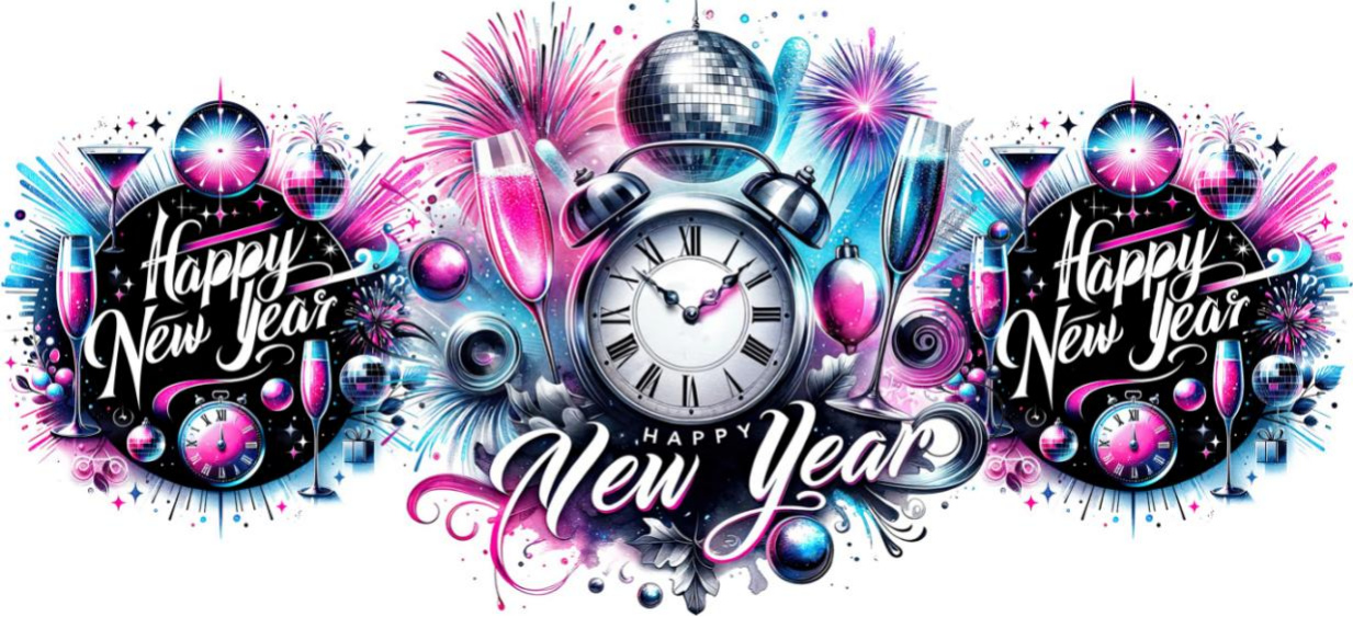 Happy New Year #1 - UVDTF Wrap for cups/hard surfaces sticker