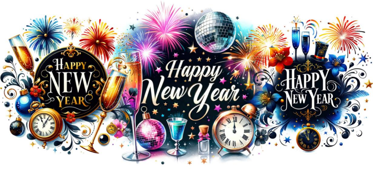 Happy New Years #2 - UVDTF Wrap for cups/hard surfaces sticker