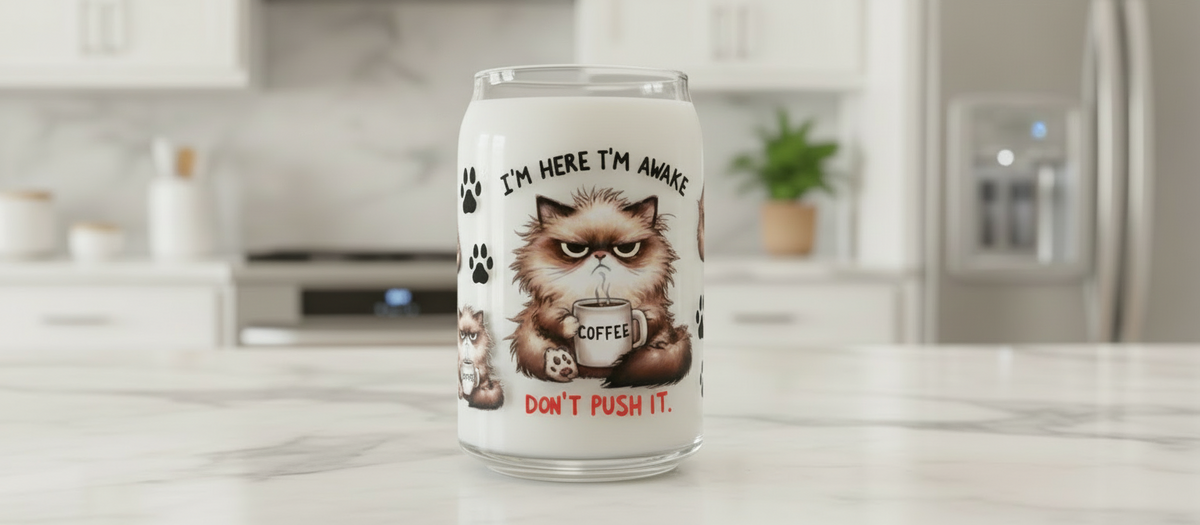 I'm Here I'm Awake - UVDTF Wrap for cups/hard surfaces sticker