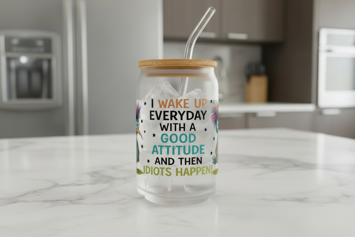 I Wake up Everyday - UVDTF Wrap for cups/hard surfaces sticker