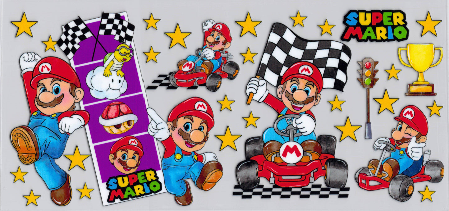 Mario - UVDTF wrap for cups/hard surfaces sticker