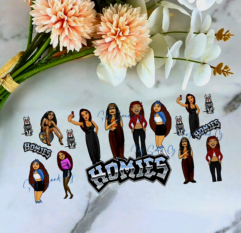 Las Cholitas - UVDTF Wrap for cups/hard surfaces sticker