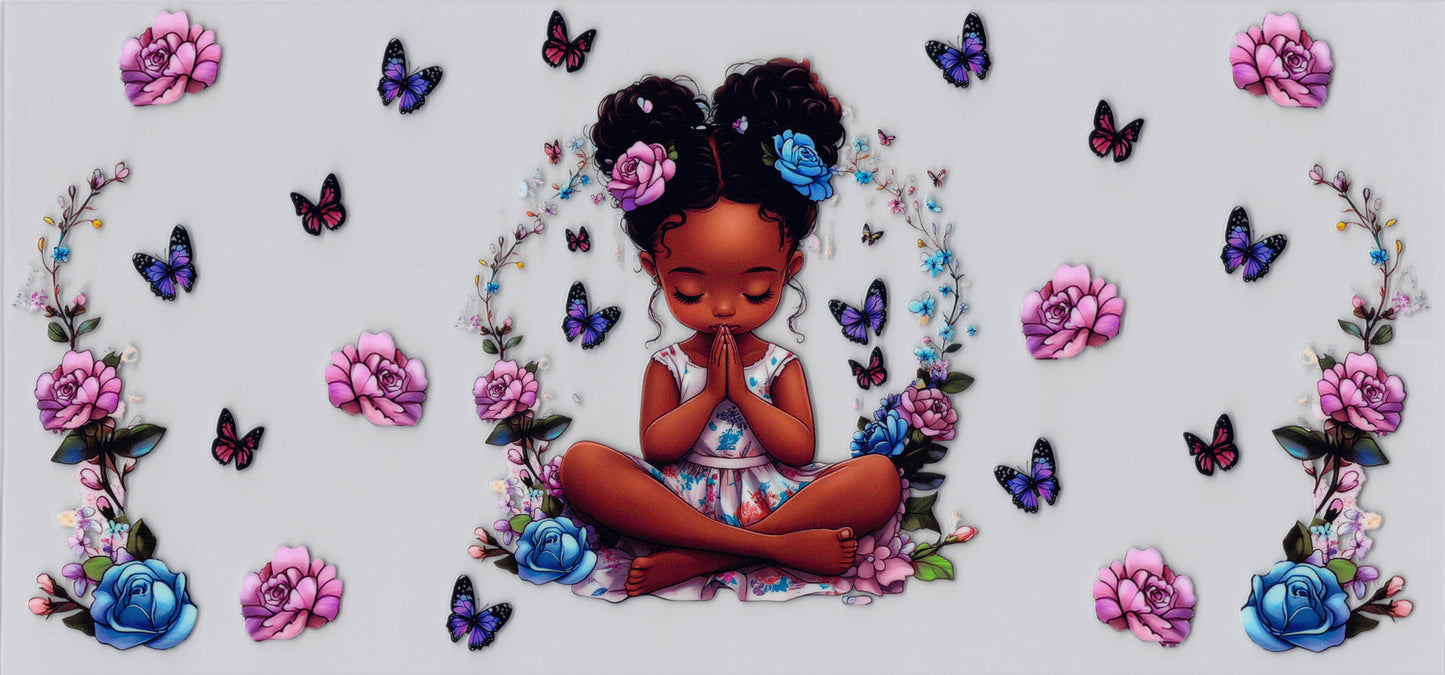 Praying Cutie #3 - UVDTF Wrap for cups/hard surfaces sticker