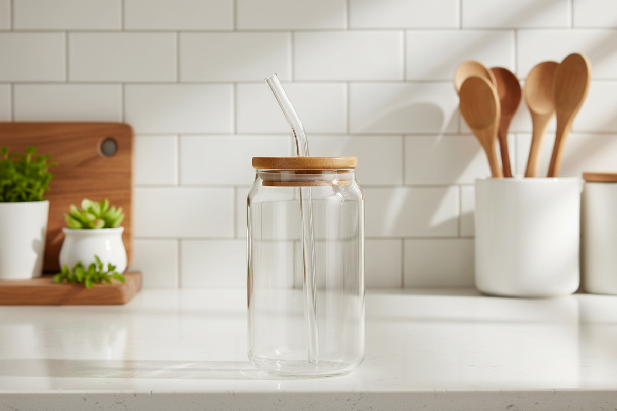 Vaso de vidrio de 16 oz - sin diseño