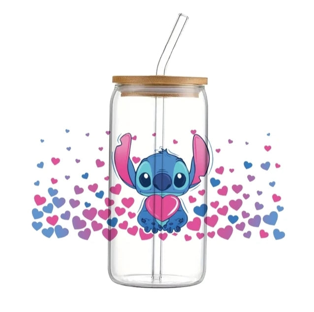 Corazones de punto con envolturas UVDTF