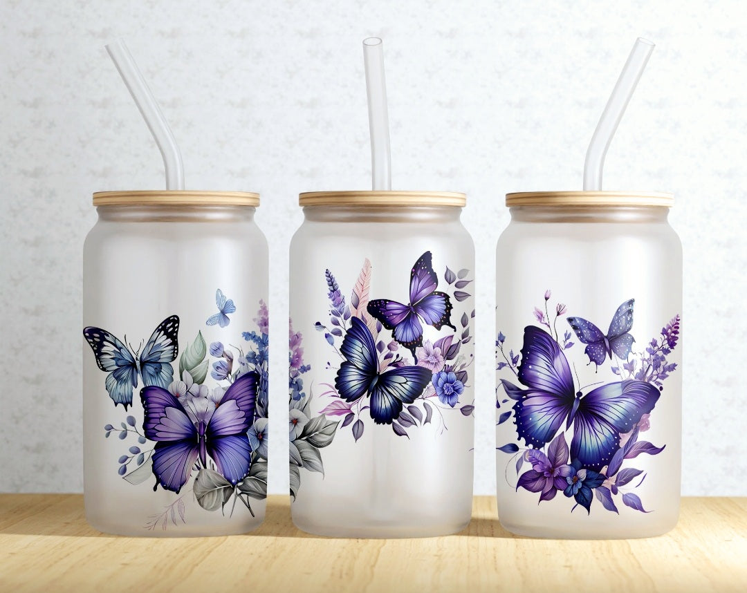 Purple Butterflies - UVDTF wrap for cups/hard surfaces sticker