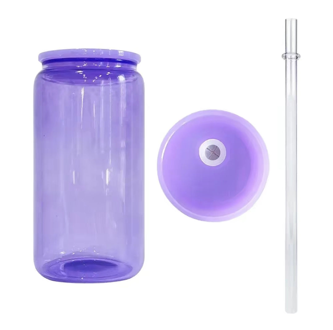 16 oz Colored Glass Jelly Cup - No Design