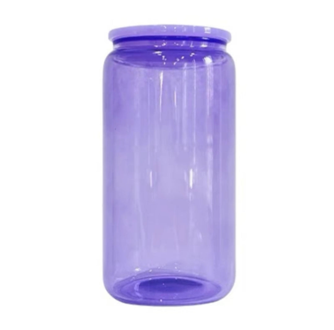16 oz Colored Glass Jelly Cup - No Design