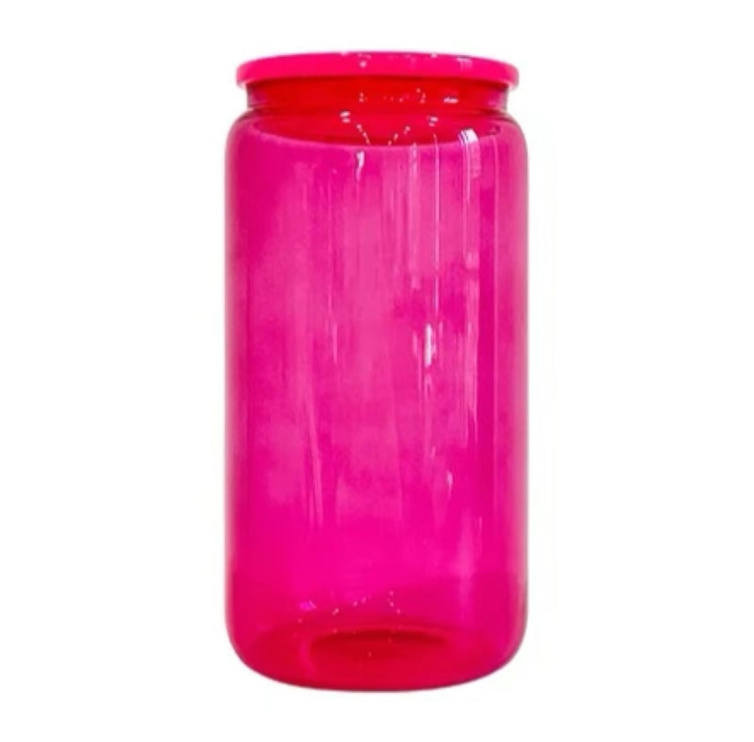 16 oz Colored Glass Jelly Cup - No Design
