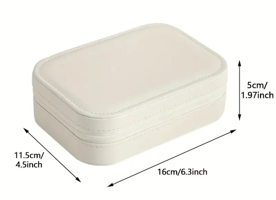 PU Leather Travel Jewelry Box - Double layer storage