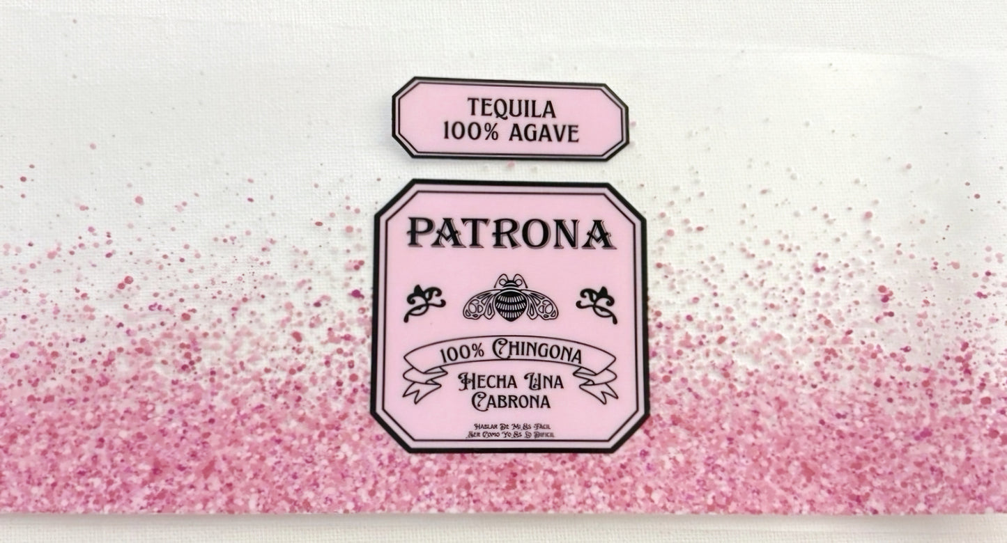 Envoltura UVDTF de tequila rosado