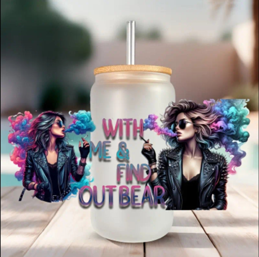 F with Me y Find Out Bear - Envoltura UVDTF