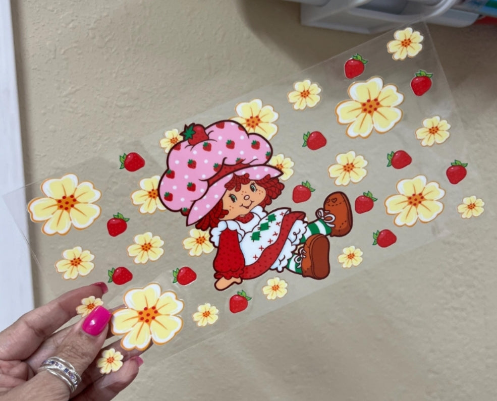 Envoltura UVDTF amarilla corta de fresa