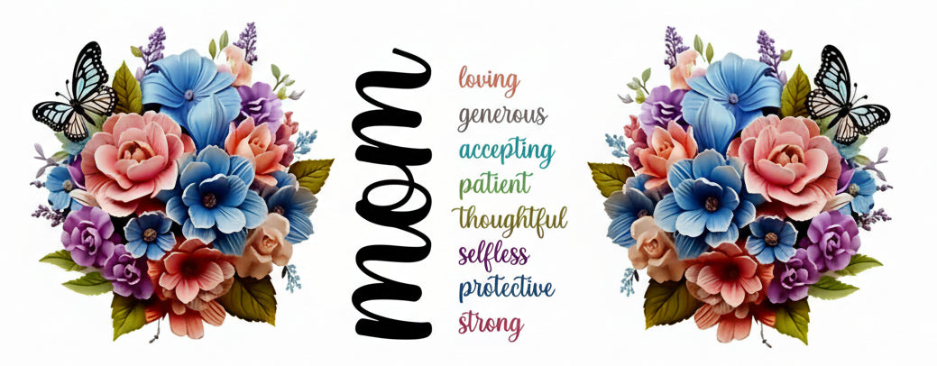 Mom Adjectives - UVDTF Wrap for cups/ hard surfaces sticker