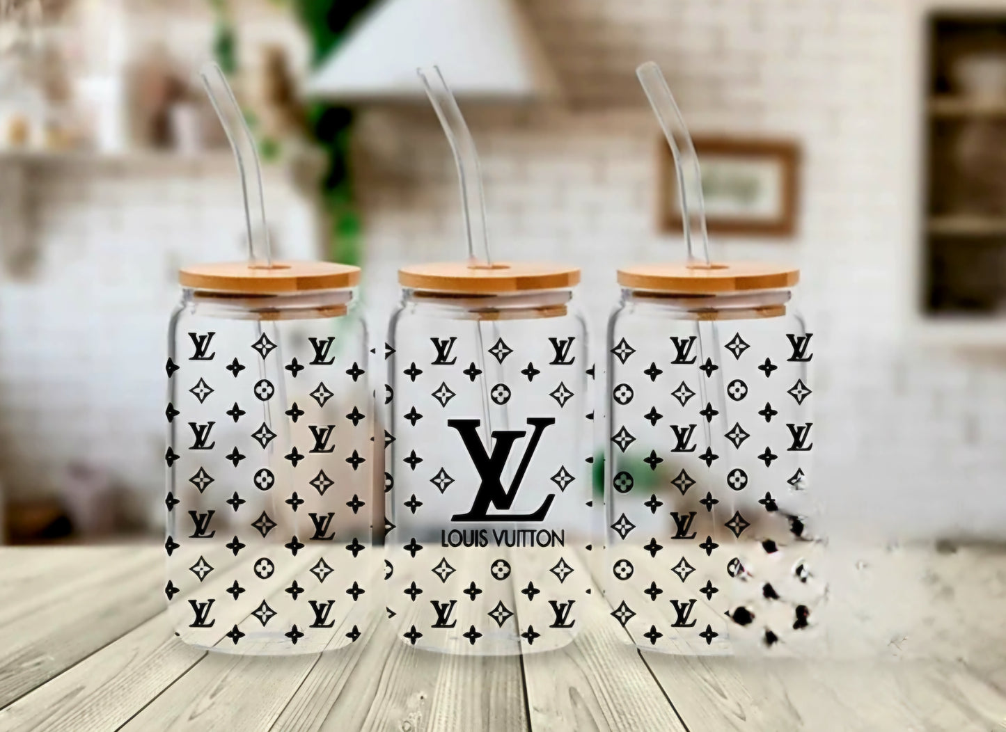 Louis Vuitton Black - UVDTF Wrap for cups/hard surfaces sticker