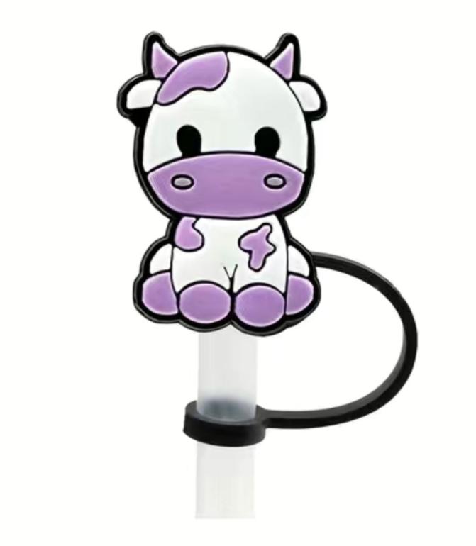 Lindo adorno de paja con forma de vaca