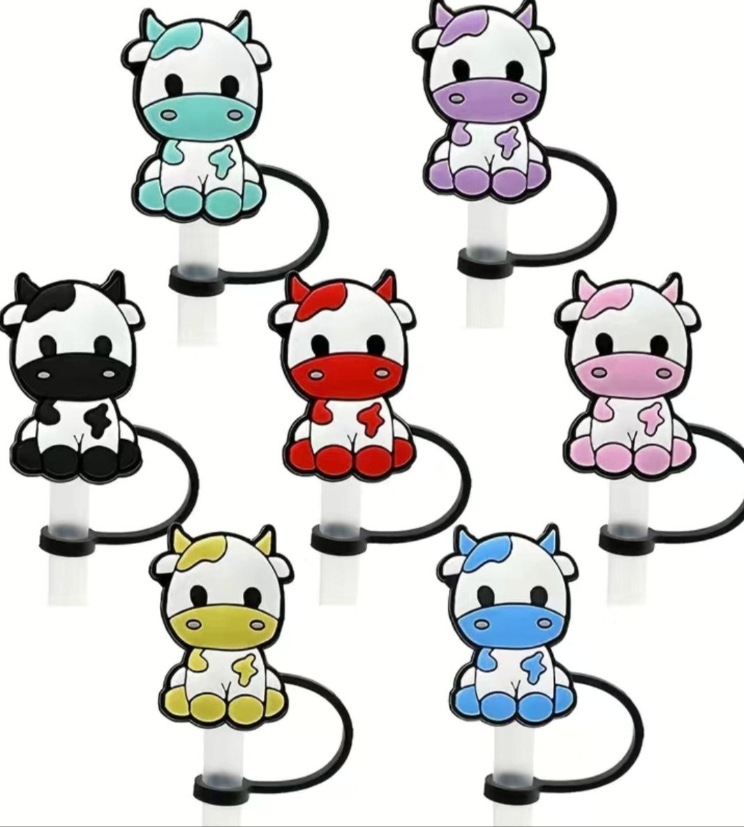 Lindo adorno de paja con forma de vaca