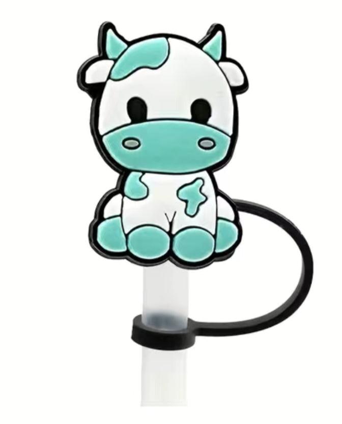 Lindo adorno de paja con forma de vaca
