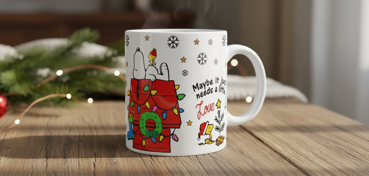 Snoopy Red House - UVDTF Wrap for cups/hard surfaces sticker