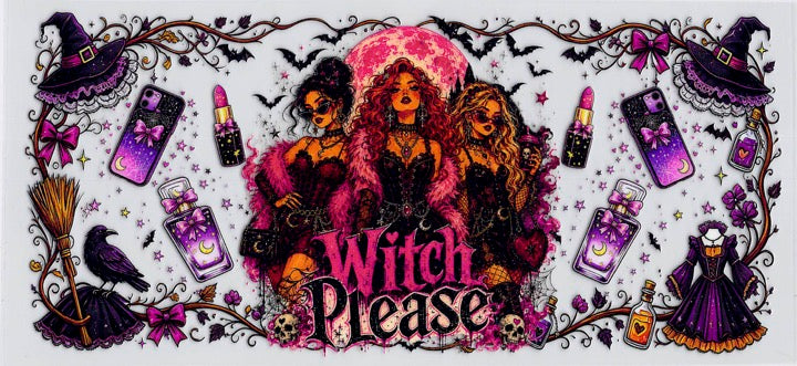 Witches Please - UVDTF wrap for cups/hard surfaces sticker