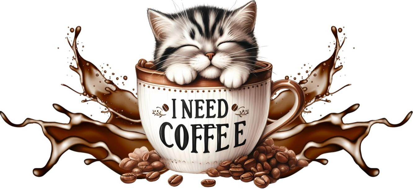 Tabby Cat in a Mug - UVDTF Wrap for cups/hard surfaces sticker