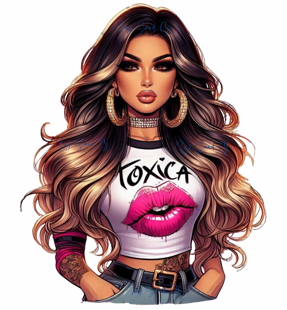 Latina Tóxica Pink Lips - UVDTF Decal for cups/hard surfaces sticker