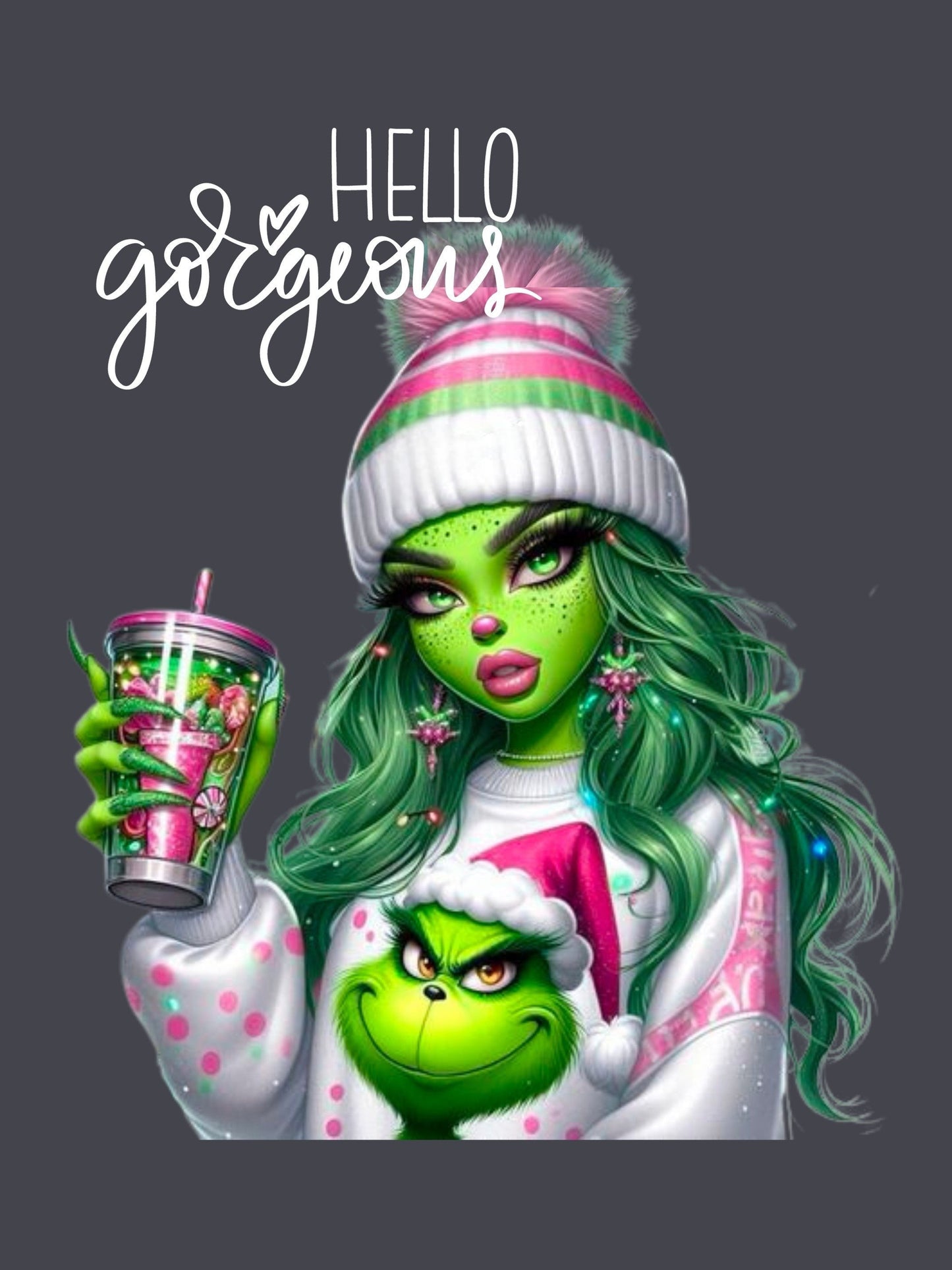 Christmas Hello Gorgeous - UVDTF Decal for cups/hard surfaces sticker
