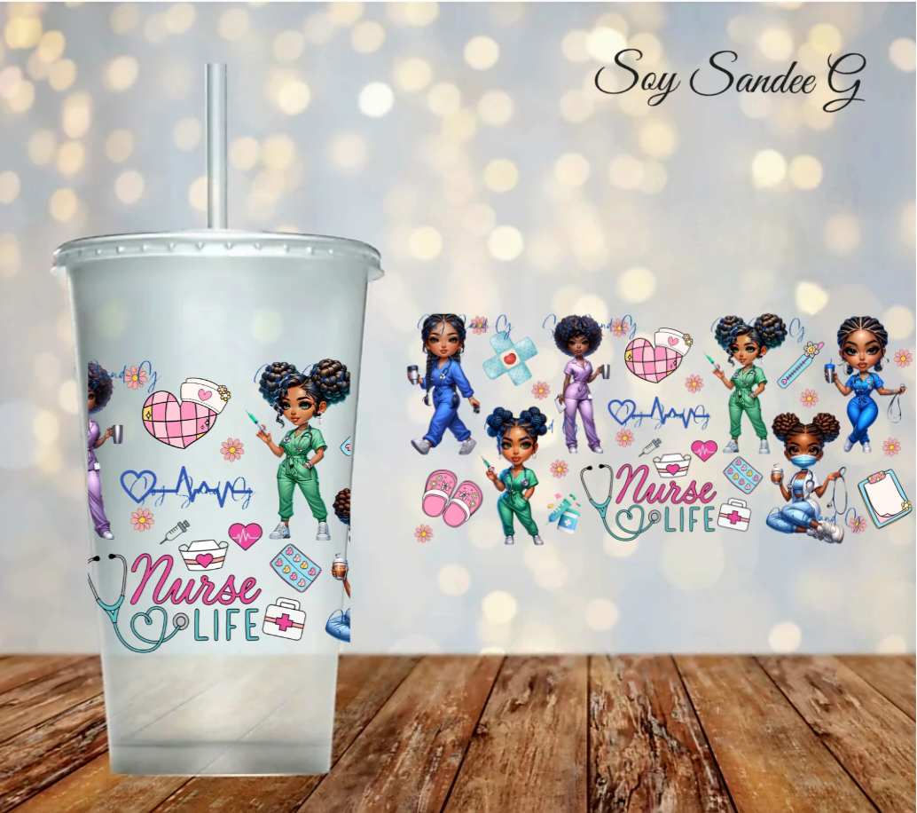 Pretty Nurse Life - UVDTF Wrap for cups/hard surfaces sticker