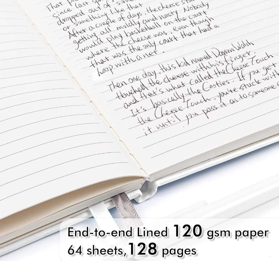 Journals - White Lined Hardback Cover